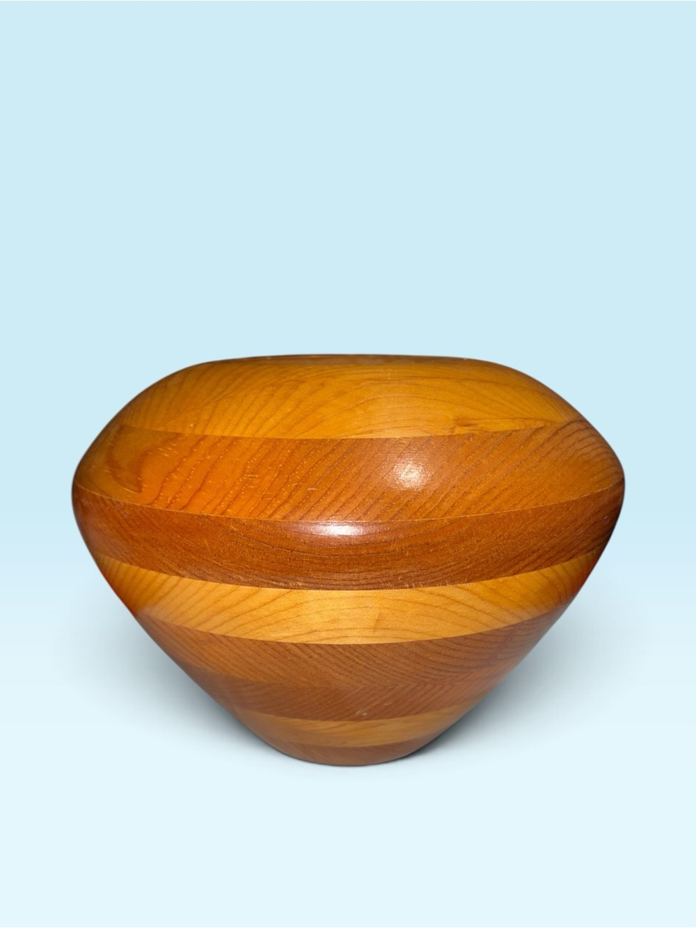 Vintage Hand Turned MCM Wooden Bowl